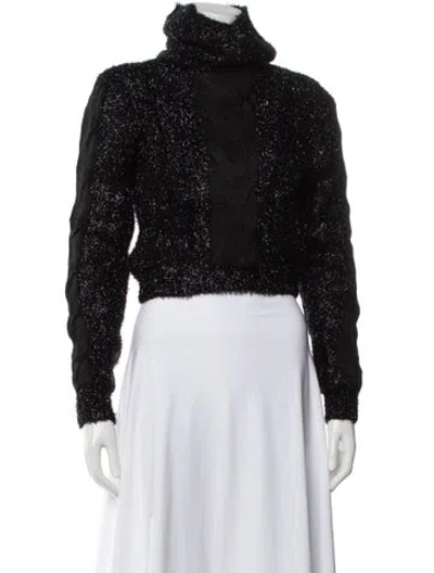 Pre-owned Versace Turtleneck Sweater In Black