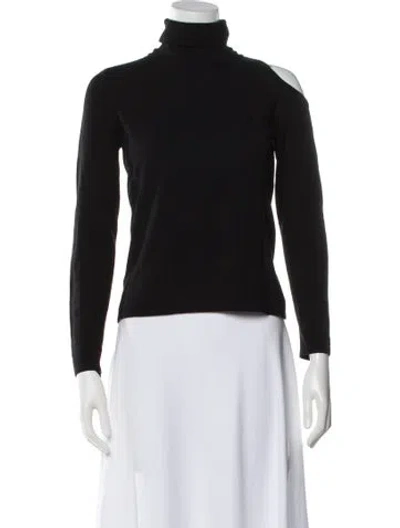 Pre-owned Versace Turtleneck Sweater In Black