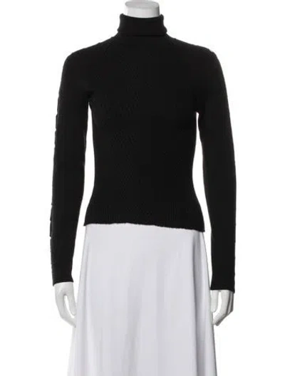 Pre-owned Versace Turtleneck Sweater In Black