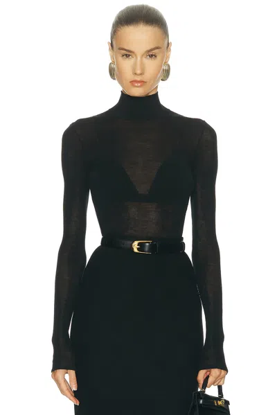 Versace Turtleneck Sweater In Black