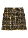 Versace Upcycle Jacquard Belted Mini Skirt In Multi