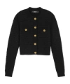 Versace Knit Sweater College Tweed In Black