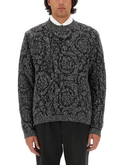 VERSACE TWEED EFFECT KNIT