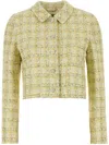 Versace Women's Multicolor Tweed Blazer | Size It 40 | 10176791a13465 Color 2ya50 In Green