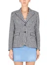 Versace Tweed Jacket In Gray