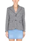 Versace Tweed Jacket In Gray