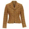 Versace Tweed Medusa Cropped Jacket
