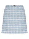 Versace Mini Skirt In Tweed With Belt Detail