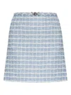 Versace Mini Skirt In Tweed With Belt Detail