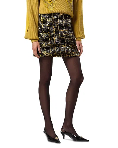 Versace Tweed Mini Skirt In Multi
