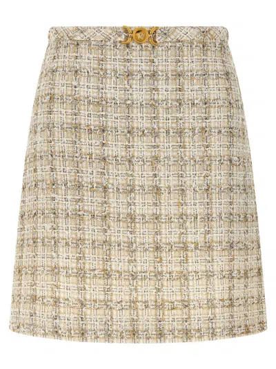 Versace Tweed Mini Skirt Skirts In Multicolor