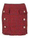 Versace Tweed Mini Skirt Skirts Red
