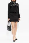 Versace Tweed A-line Mini Skirt In Black