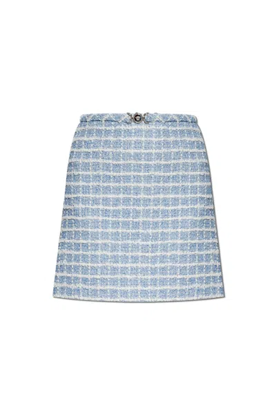 VERSACE VERSACE TWEED SKIRT WITH LUREX THREAD