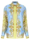 Versace Twill Shirt In Blue