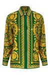 Versace Twill Shirt Shirt And Blouse Green In Green