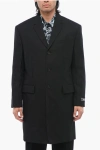 Versace Twill Virgin Wool Slim Fit Coat