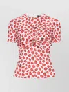 Versace Strawberry Garden Gathered Top
