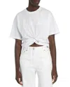 Versace Twist Front Logo Tee In White