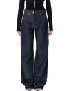 Versace Twisted Baggy Jeans In Blue