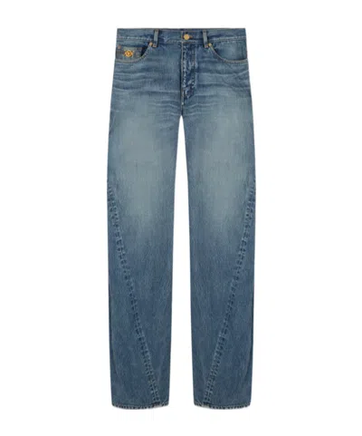 VERSACE VERSACE TWISTED WIDE-LEG JEANS