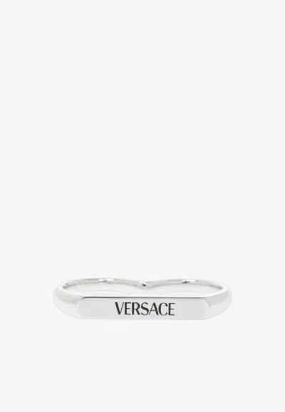 Versace Two-finger Logo Ring