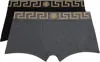 Versace Two-pack Black & Gray Greca Border Boxer Briefs In A91m-black-grey