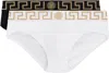 Versace Two-pack Black & White Greca Border Briefs In A83k-black-white-bla