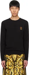 Versace Two-pack Black Medusa Long Sleeve T-shirts In A1008-black