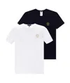 Versace Two-pack Medusa Logo-print T-shirts In White