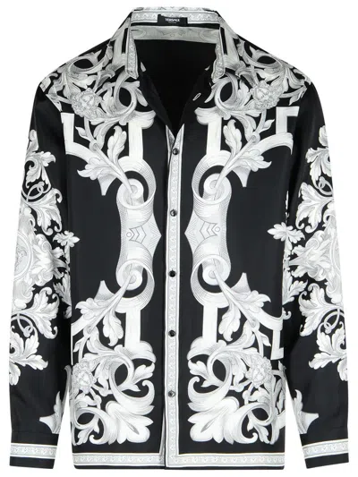 Versace Two-tone Silk Shirt