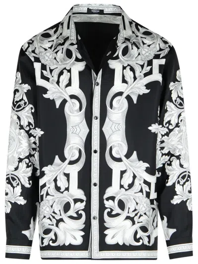 VERSACE TWO-TONE SILK SHIRT