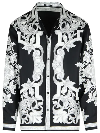 VERSACE TWO-TONE SILK SHIRT