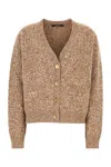 Versace Dual-tone Wool Blend Cardigan