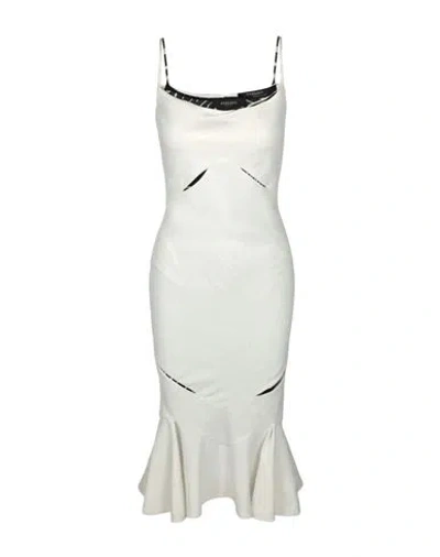 Versace Twofer Cocktail Dress Woman Midi Dress White Size 6 Polyester