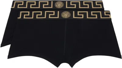 Versace Two-pack Black Cotton-jersey Boxer Briefs