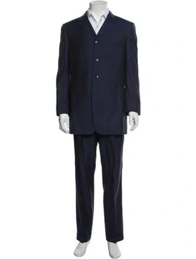 Pre-owned Versace Two-piece Suit In Blue