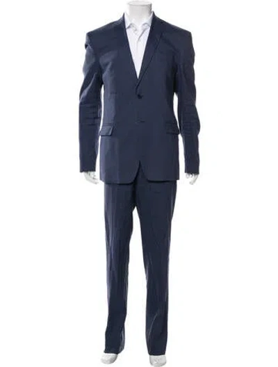 Pre-owned Versace Two-piece Suit In Blue