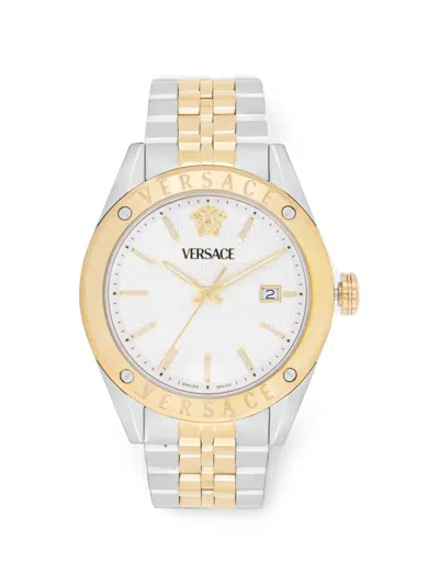 Versace Two-tone 41mm Watch In Gold