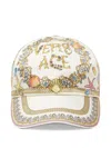 Versace Underwater Barocco Baseball Cap In White