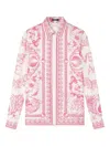 Versace Graphic Print Long Sleeves Top In Multi