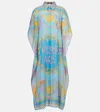 Versace Underwater Barocco Cotton And Silk Beach Cover-up