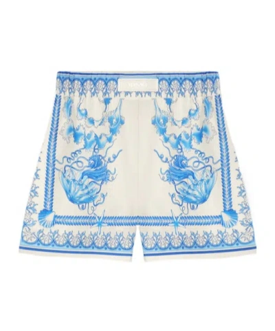 Versace Underwater Barocco Cotton Shorts
