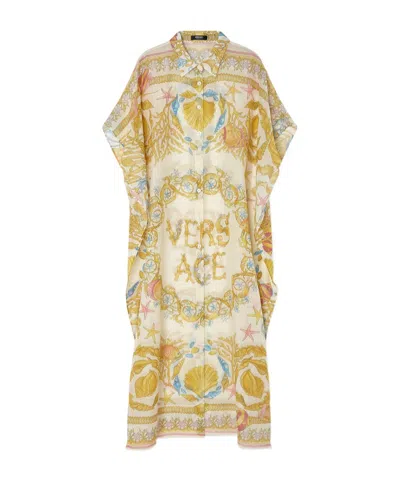 VERSACE VERSACE BAROCCO PRINTED BEACH DRESS