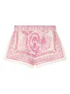 Versace Printed Cotton And Silk-blend Voile Shorts In Multi