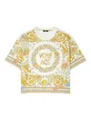 Versace Baroque Underwater Cropped T-shirt In Multi