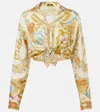 Versace Underwater Barocco Tie-front Shirt
