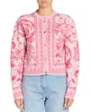 Versace Baroque Subaquatique Patterned Crew Neck Cardigan