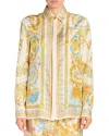Versace Underwater Barocco Print Silk Shirt