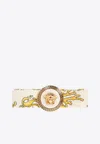 Versace Underwater Barocco Gianni Ribbon Hair Clip In White